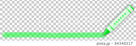 Character emphasis line written in green crayon 84348317