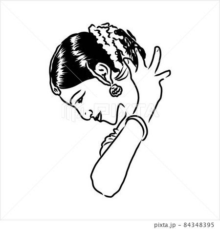 Outline sketch of indian woman dancer dancing Outline sketch of indian woman dancer dancing 84348395