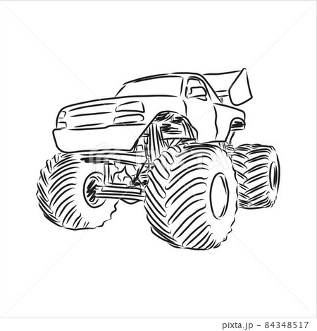 sketch of Monster Truck Vector Illustration monster truck vector sketch of Monster Truck Vector Illustration monster truck vector 84348517
