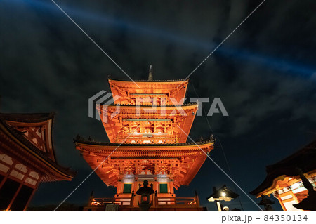 清水寺三重塔ライトアップ 清水寺三重塔ライトアップ 84350134