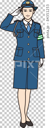 女警員向全身敬禮 84351253