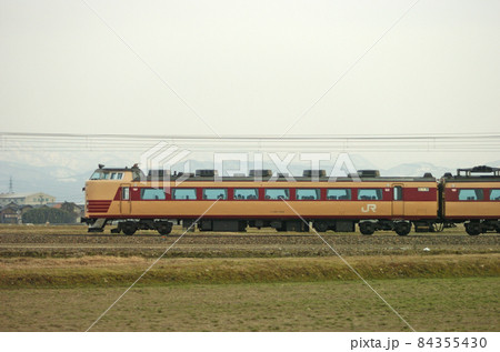 北陸本線　美川ー加賀笠間　JR西日本　485系　A06編成（京都）　⑨　クハ481-326　海側 84355430