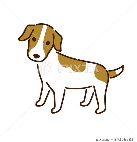 ジャックラッセル シンプルでかわいい犬のイラスト ジャックラッセル シンプルでかわいい犬のイラスト 84356533