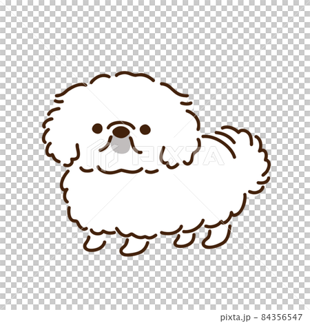 ペキニーズ シンプルでかわいい犬のイラスト ペキニーズ シンプルでかわいい犬のイラスト 84356547