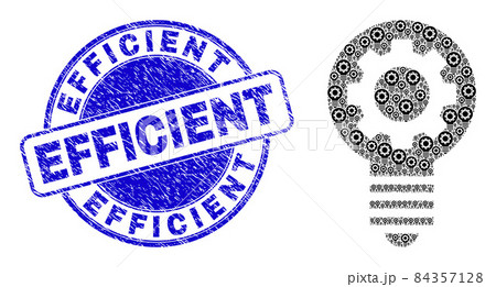 Distress Efficient Badge And Gear Bulb Recursion Collage of Self Items 84357128
