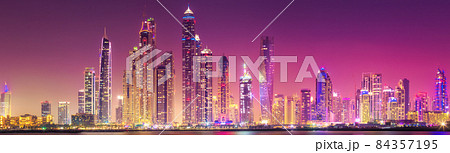 Dubai Marina bay view from Palm Jumeirah, UAE Dubai Marina bay view from Palm Jumeirah, UAE 84357195