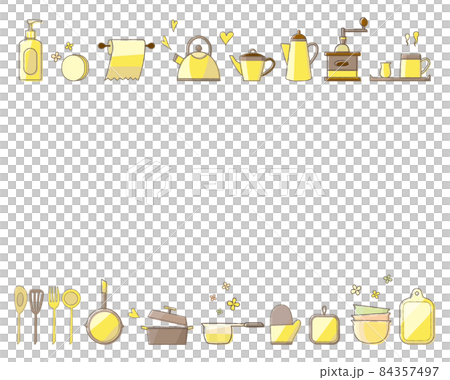 廚具套裝 頂部和底部框架 黃色 廚具套裝 頂部和底部框架 黃色 84357497
