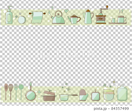 廚具套裝 頂部和底部框架 綠色 廚具套裝 頂部和底部框架 綠色 84357499
