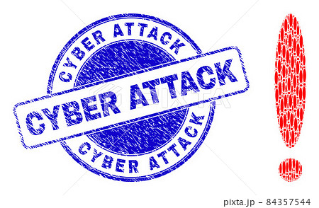 Rubber Cyber Attack Watermark And Exclamation Sign Recursion Mosaic of Self Icons Rubber Cyber Attack Watermark And Exclamation Sign Recursion Mosaic of Self Icons 84357544