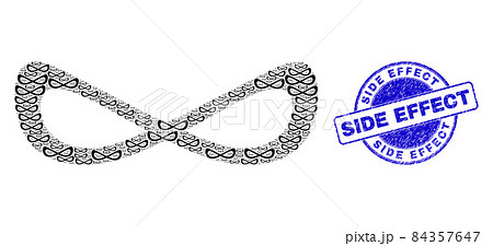 Rubber Side Effect Badge And Distorted Infinity Recursive Collage of Self Items 84357647