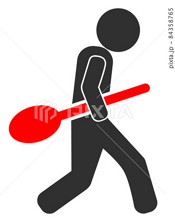 Raster Spoon Robber Icon Illustration Raster Spoon Robber Icon Illustration 84358765