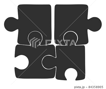 Raster Puzzle Icon Illustration 84358905