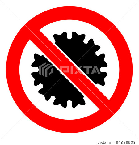 Raster Stop Virus Icon Illustration 84358908