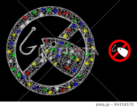 Light Intersected Net No Fishing Icon Light Intersected Net No Fishing Icon 84359570