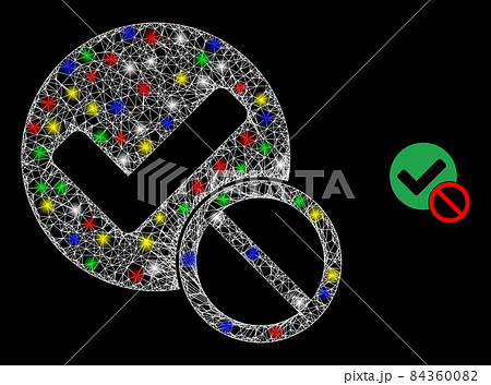 Bright Irregular Net Not Positive Icon 84360082