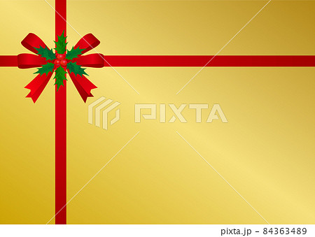 クリスマス リボン 赤いリボン ヒイラギ 柊 クリスマス リボン 赤いリボン ヒイラギ 柊 84363489