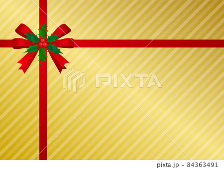 クリスマス リボン 赤いリボン ヒイラギ 柊 クリスマス リボン 赤いリボン ヒイラギ 柊 84363491