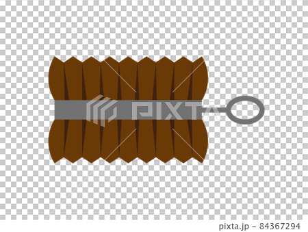 Illustration of scrubbing brush seen from the side Illustration of scrubbing brush seen from the side 84367294