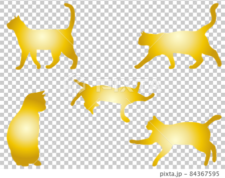 The silhouette of a cat that imagines a blessing The silhouette of a cat that imagines a blessing 84367595