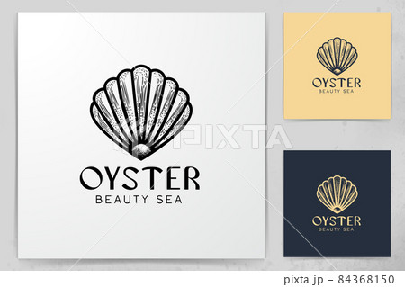 Shell Oyster Scallop Logo Design Designs のイラスト素材