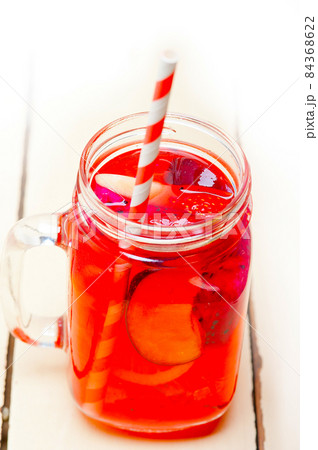 fresh fruit punch drink 84368622