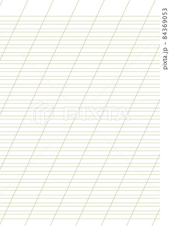 Graph paper. Printable lined grid paper with color horisontal, diagonal lines. Geometric pattern for school, oblique notebook. Realistic lined paper blank size A4. Exercise page for calligraphy 84369053