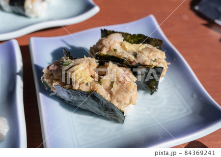 鯵のなめろうのにぎり寿司 鯵のなめろうのにぎり寿司 84369241