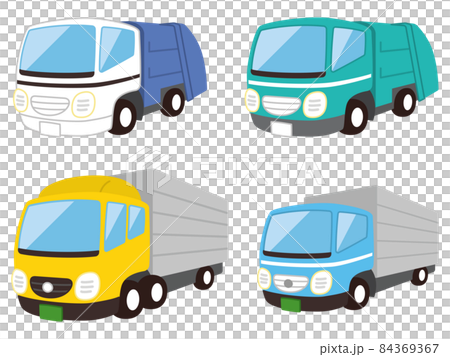 はたらくくるま ゴミ収集車 トラックのイラスト素材