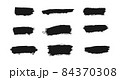 Grunge brush strokes vector set. Collection of freehand ink textures 84370308
