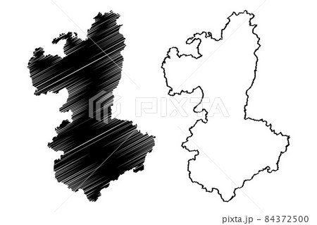 Liuzhou City (People's Republic of China, Guangxi Province) map vector illustration, scribble sketch City of Liuchow map 84372500