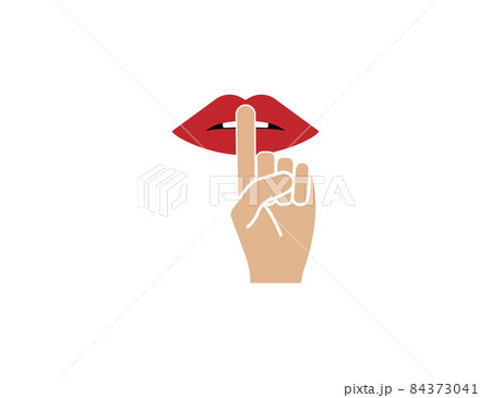 Mute, keep silence, silent icon. Vector illustration. Flat design. Mute, keep silence, silent icon. Vector illustration. Flat design. 84373041