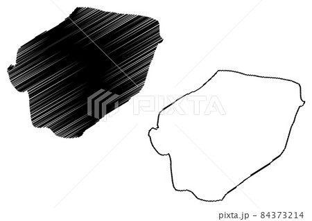Dhanbad City (Republic of India, Jharkhand State) map vector illustration, scribble sketch City of Dhanbad map 84373214