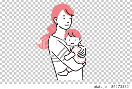 ママと赤ちゃん 84373383