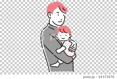 人物 パパと赤ちゃん 84373878