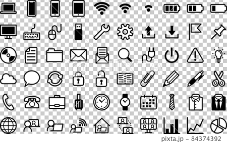 ビジネスに使えるシンプルアイコンセット ビジネスに使えるシンプルアイコンセット 84374392