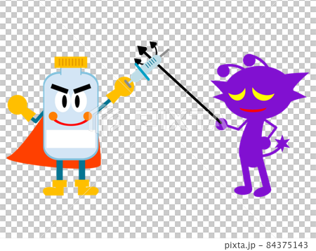 Vaccine-kun and Virus-kun (fighting version) 84375143