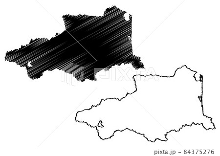 Pyrenees-Orientales Department (France, French Republic, Occitanie or Occitania region) map vector illustration, scribble sketch Pyrenees Orientales map 84375276