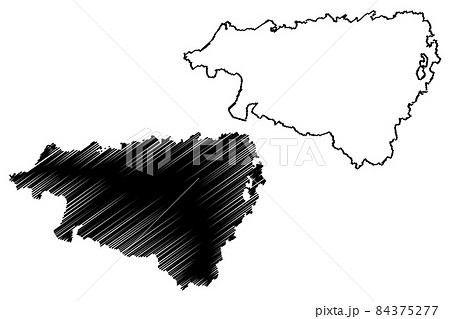 Pyrenees-Atlantiques Department (France, French Republic, Nouvelle-Aquitaine region) map vector illustration, scribble sketch Pirinio Atlantikoak map Pyrenees-Atlantiques Department (France, French Republic, Nouvelle-Aquitaine region) map vector illustration, scribble sketch Pirinio Atlantikoak map 84375277