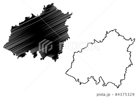Wiltz canton (Grand Duchy of Luxembourg, Administrative divisions) map vector illustration, scribble sketch Wiltz map 84375329