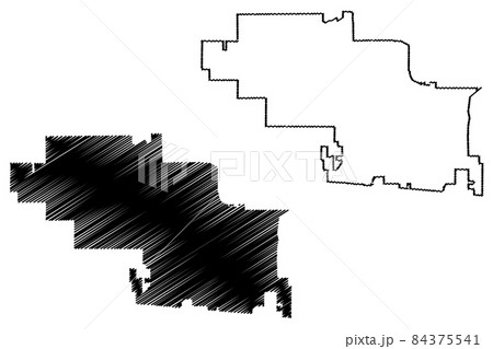 Roseville City, California (United States cities, United States of America, usa city) map vector illustration, scribble sketch City of Roseville Junction or Griders map 84375541