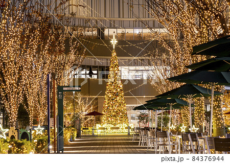 さいたま新都心 コクーンシティのイルミネーション けやき広場のクリスマスツリー さいたま新都心 コクーンシティのイルミネーション けやき広場のクリスマスツリー 84376944