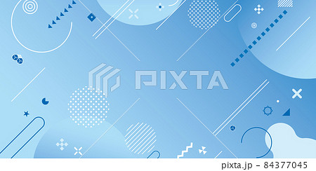図形を散りばめた楽しげな背景素材 図形を散りばめた楽しげな背景素材 84377045