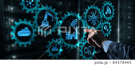 Smart industry control concept. Automation and data exchange in manufacturing technologies 84378465