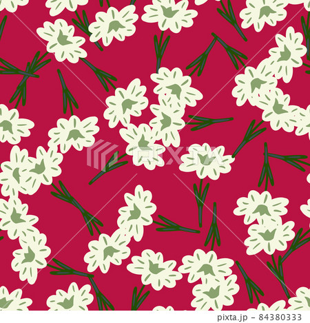 Seamless pattern with hand drawing wild flowers on pink background. Vector floral template in doodle style. Gentle summer botanical texture. Seamless pattern with hand drawing wild flowers on pink background. Vector floral template in doodle style. Gentle summer botanical texture. 84380333