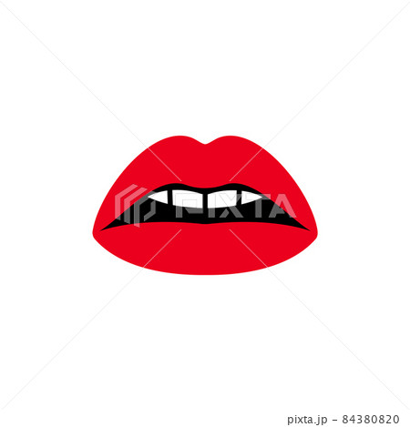 Sexy woman red lips, female open beauty mouth 84380820