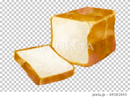 Watercolor style illustration set of delicious bread Watercolor style illustration set of delicious bread 84381643