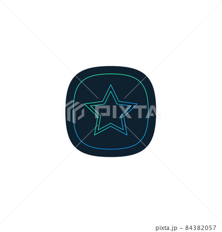 Star icon. Favorite or best sign. Web ranking symbol. dark button with web icon. Star square design. Stock vector illustration isolated on white background 84382057