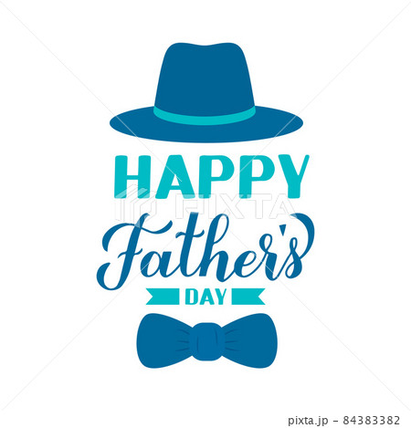 Happy Fathers Day calligraphy lettering with - Stock