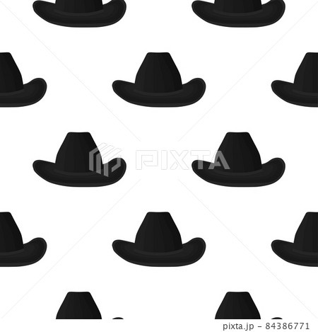 Illustration on theme colored pattern hats cowboy Illustration on theme colored pattern hats cowboy 84386771