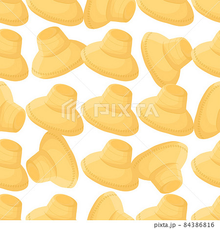 Illustration on theme colored pattern hats straw 84386816